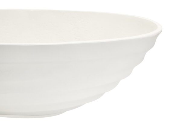 Mira Ivory Finish Rippled Bowl