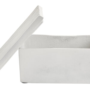 Mira Large Ivory Finish Rippled Box