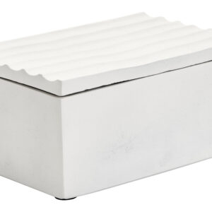 Mira Large Ivory Finish Rippled Box