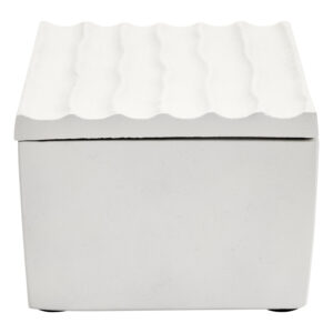 Mira Large Ivory Finish Rippled Box