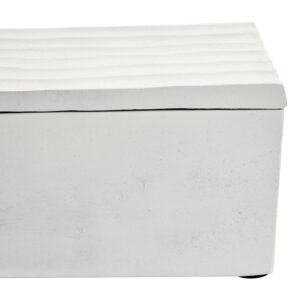 Mira Large Ivory Finish Rippled Box