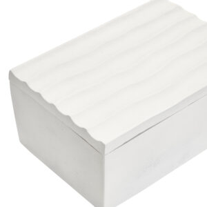 Mira Large Ivory Finish Rippled Box