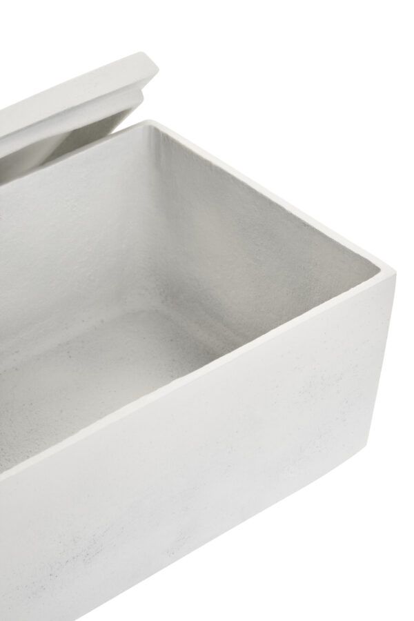 Mira Large Ivory Finish Rippled Box