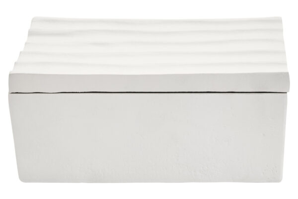 Mira Small Ivory Finish Rippled Box