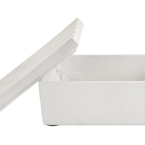 Mira Small Ivory Finish Rippled Box