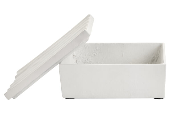 Mira Small Ivory Finish Rippled Box
