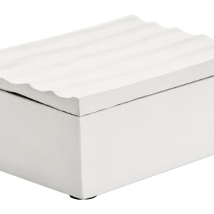 Mira Small Ivory Finish Rippled Box