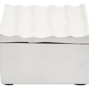 Mira Small Ivory Finish Rippled Box