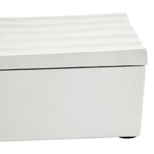 Mira Small Ivory Finish Rippled Box