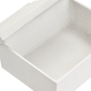 Mira Small Ivory Finish Rippled Box