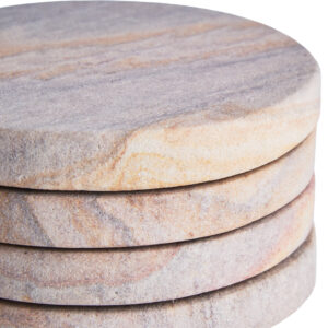 Pietra Set of Four Rainbow Sandstone Coasters