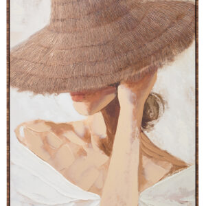 Astratto Textured Wall Art with Lady In The Straw Hat