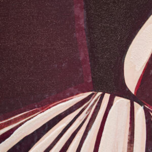 Astratto Textured Wall Art with Lady In The Stripe Dress