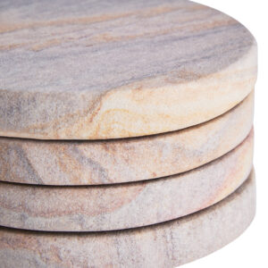 Pietra Set of Four Rainbow Sandstone Coasters
