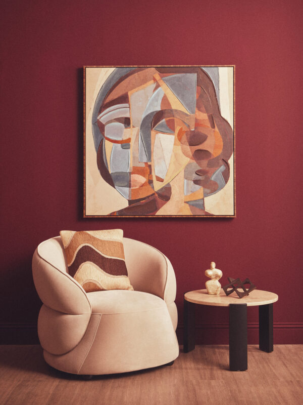 Santino Chocolate Marble Abstract Sculpture