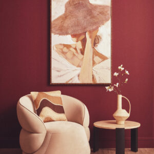 Astratto Textured Wall Art with Lady In The Straw Hat