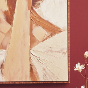 Astratto Textured Wall Art with Lady In The Straw Hat