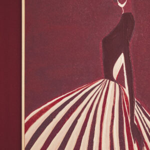 Astratto Textured Wall Art with Lady In The Stripe Dress