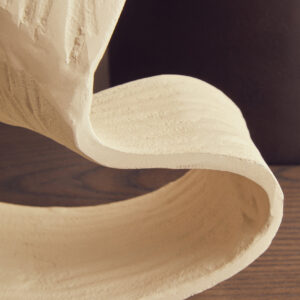 Prato Small Cream Abstract Swirl Sculpture