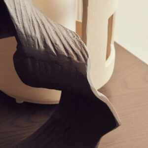 Prato Large Brown Abstract Swirl Sculpture