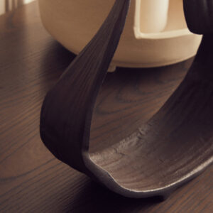 Prato Large Brown Abstract Swirl Sculpture