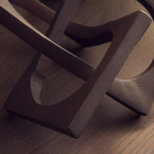 Prato Brown Finish Square Knot Sculpture