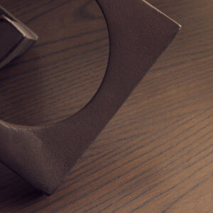 Prato Brown Finish Square Knot Sculpture