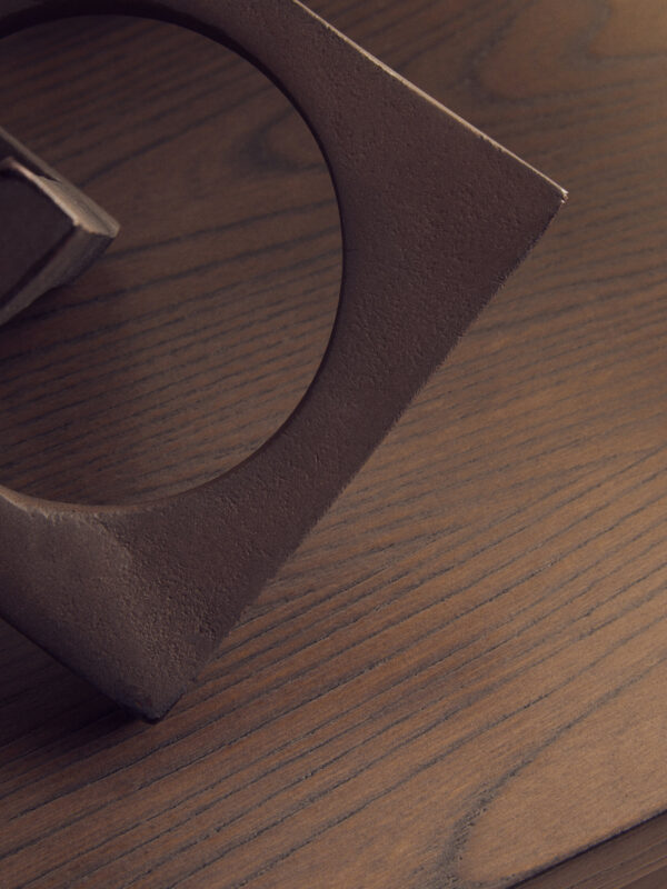 Prato Brown Finish Square Knot Sculpture