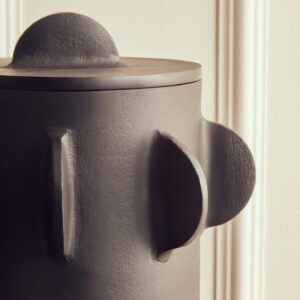 Prato Large Round Textured Black Box