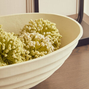 Mira Ivory Finish Rippled Bowl