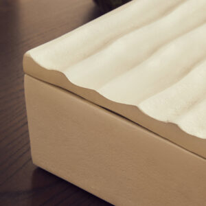 Mira Small Ivory Finish Rippled Box