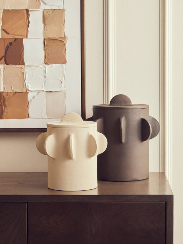 Prato Small Round Textured Cream Box