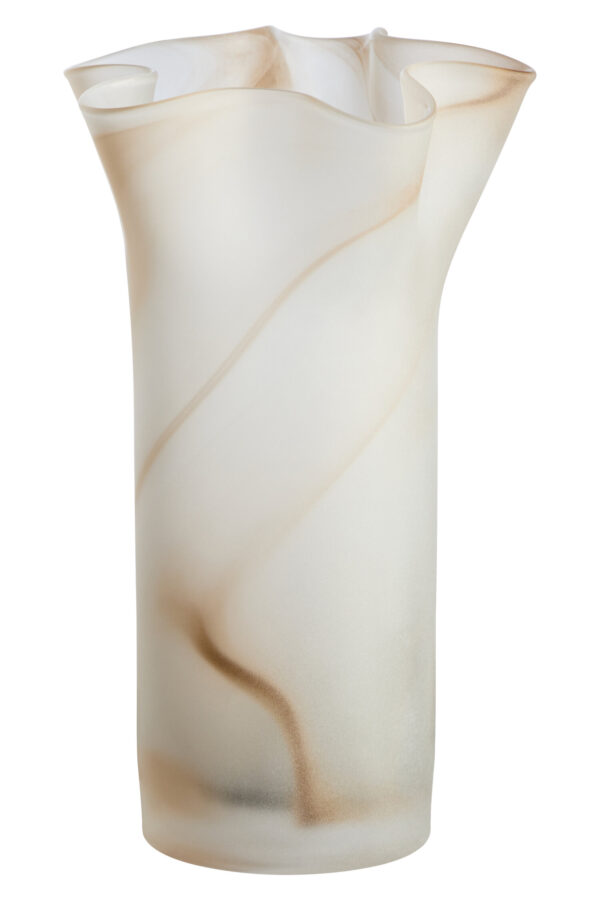Galene Fluted Natural Glass Vase