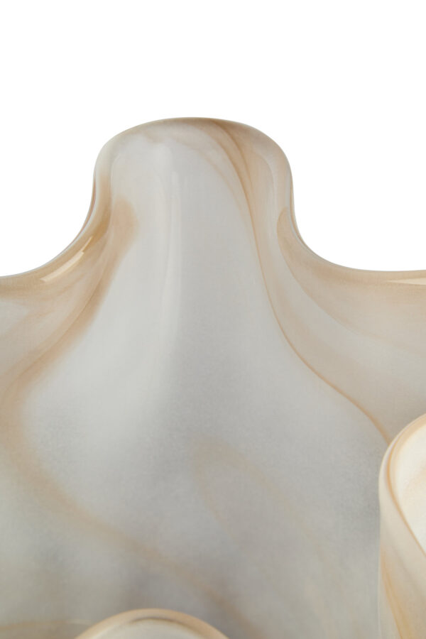 Galene Fluted Natural Glass Vase