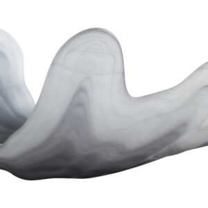 Galene Fluted Grey Glass Plate