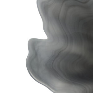 Galene Fluted Grey Glass Plate