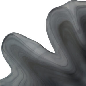 Galene Fluted Grey Glass Pedestal Bowl