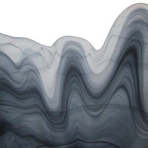 Galene Fluted Grey Glass Pedestal Bowl