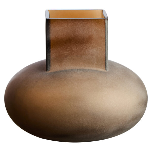 Gabi Small Opaque Brown Glass Vase