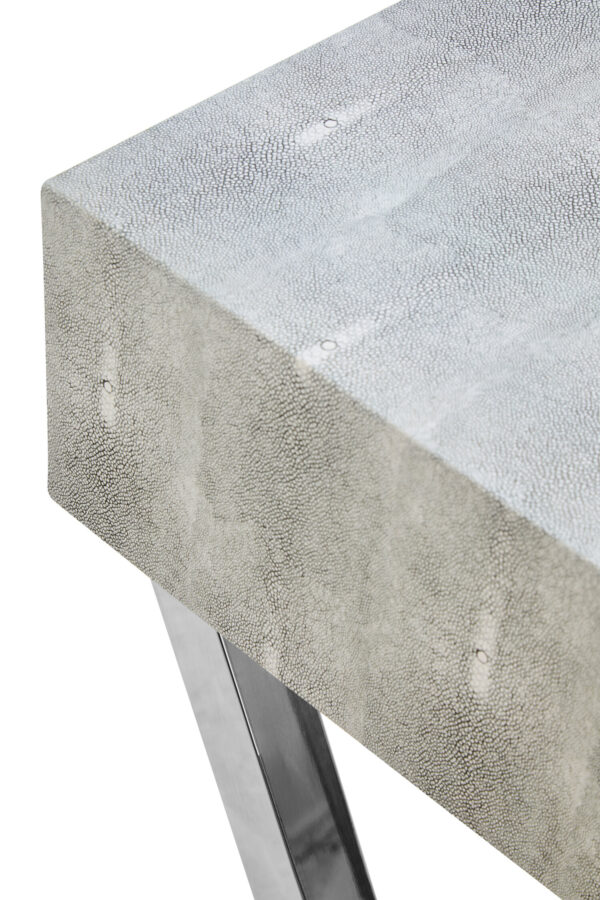Cardona Two Drawer Grey Shagreen Effect Console Table
