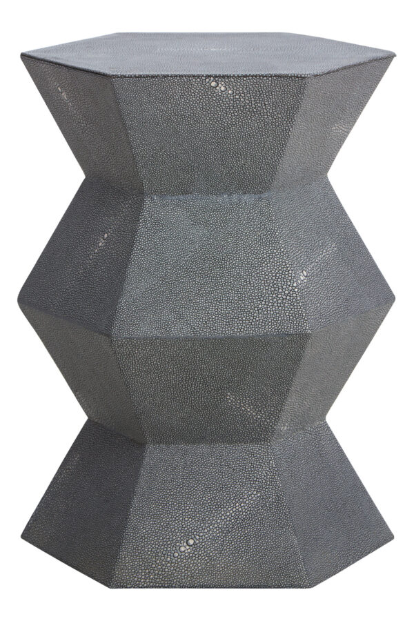 Cardona Blue Shagreen Effect Side Table