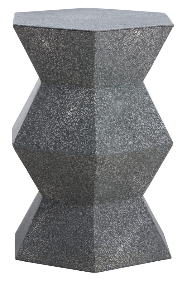 Cardona Blue Shagreen Effect Side Table