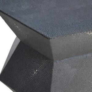 Cardona Blue Shagreen Effect Side Table