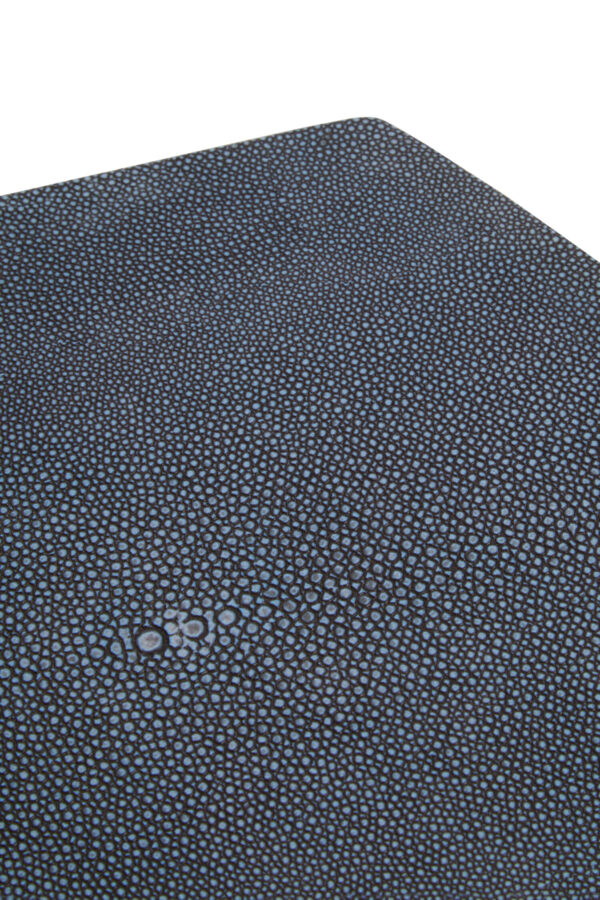 Cardona Blue Shagreen Effect Side Table