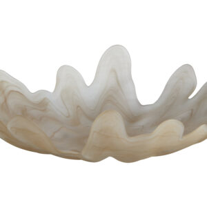 Galene Fluted Natural Glass Plate