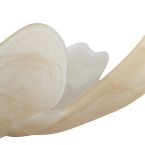 Galene Fluted Natural Glass Plate