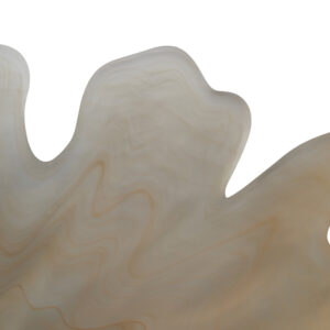 Galene Fluted Natural Glass Plate