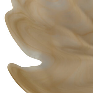 Galene Fluted Natural Glass Pedestal Bowl