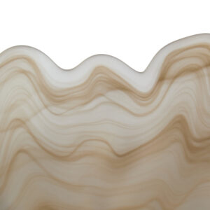 Galene Fluted Natural Glass Pedestal Bowl