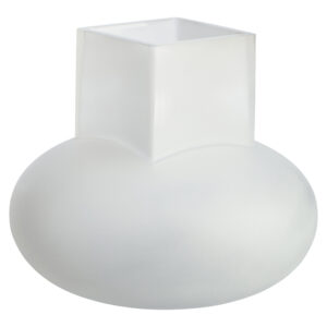 Gabi Small Opaque White Glass Vase
